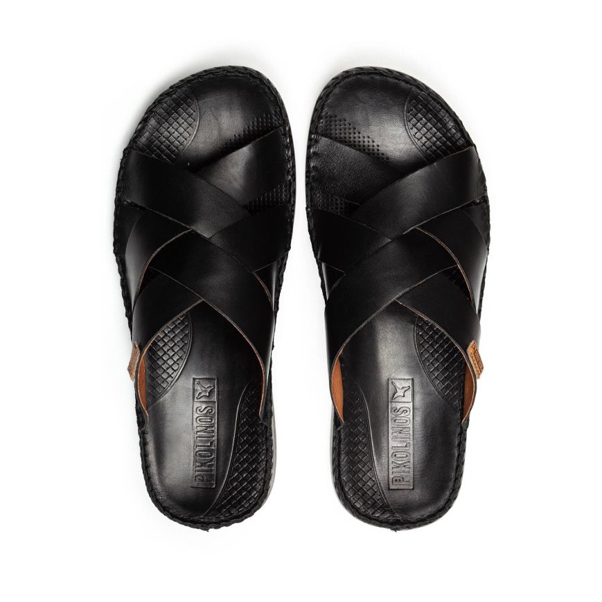 Men's Pikolinos TARIFA Sandals Black | NZ I98Q3A1